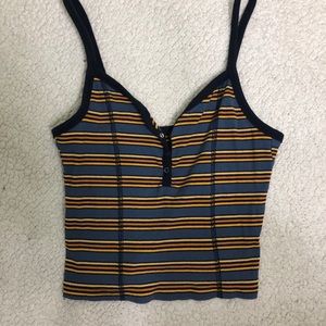 Striped crop top tank top